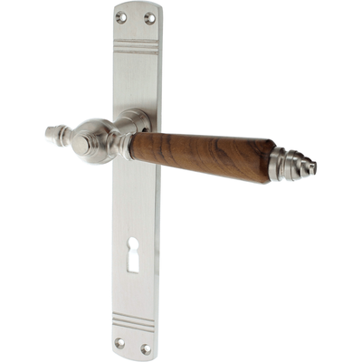 Zimmertürgarnitur Hochstollen matt vernickelt