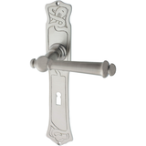 Zimmertürgarnitur Allalinhorn matt vernickelt