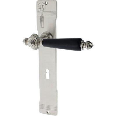 Zimmertürgarnitur Leistchamm matt vernickelt