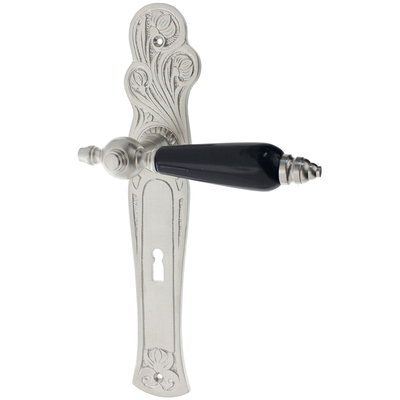 Zimmertürgarnitur Schäfler matt vernickelt