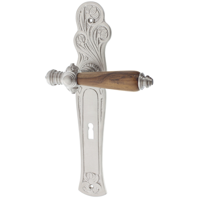 Zimmertürgarnitur Dammastock matt vernickelt