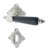 Türbeschlag Gründerzeit aus Messing schlichtes Design silber matt