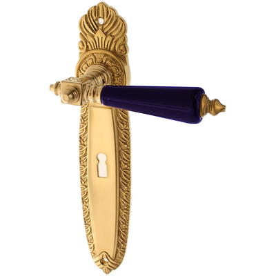 Zimmertürgarnitur Rathard in Messing, patiniert