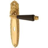 Zimmertürgarnitur Tschingelfirn in Messing, patiniert