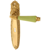 Zimmertürgarnitur Tschingelfirn in Messing, patiniert