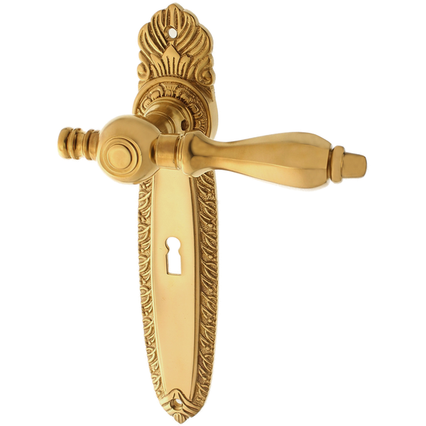 Zimmertürgarnitur Bethli in Messing, patiniert