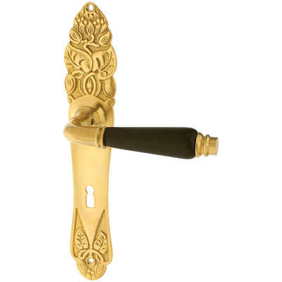 Zimmertürgarnitur Traute in Messing, patiniert