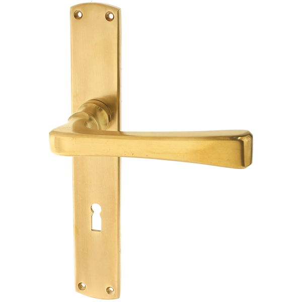 Zimmertürgarnitur Rune in Messing, patiniert