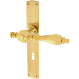 Zimmertürgarnitur Ruine Schenkenberg in Messing, patiniert