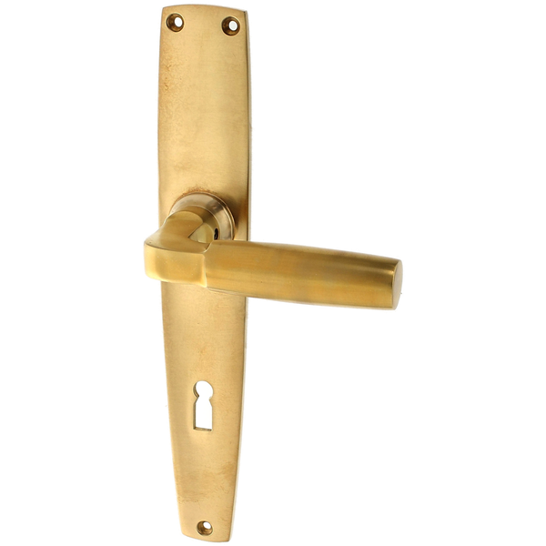 Zimmertürgarnitur Edelbach in Messing, patiniert