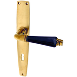 Zimmertürgarnitur Seebergsee in Messing, patiniert