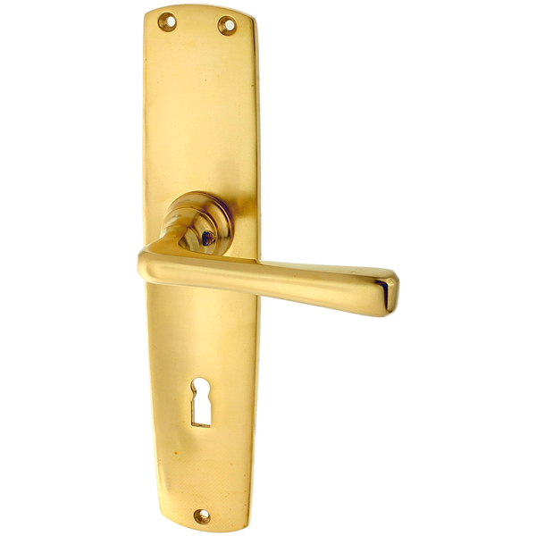 Zimmertürgarnitur Waldhard in Messing, patiniert