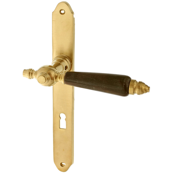 Zimmertürgarnitur Kauer in Messing, patiniert