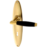 Zimmertürgarnitur Sunhild in Messing, patiniert