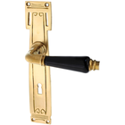 Zimmertürgarnitur Volkward in Messing, patiniert