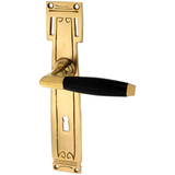 Zimmertürgarnitur Wendelin in Messing, patiniert