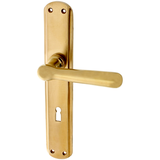 Zimmertürgarnitur Bundi in Messing, patiniert