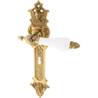 Zimmertürgarnitur Silberhornhütte in Messing, patiniert