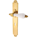 Zimmertürgarnitur Riegelsee in Messing, patiniert