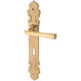 Zimmertürgarnitur Aare in Messing, patiniert