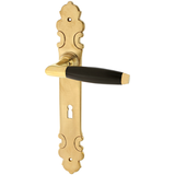 Zimmertürgarnitur Schiffenensee in Messing, patiniert