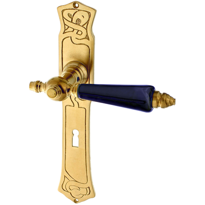 Zimmertürgarnitur Corbassiere P Zimmertürgarnitur Corbassiere in Messing, patiniert