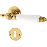 Zimmertürbeschlag aus Messing - Bauhaus Stil - typische Form | matt gold