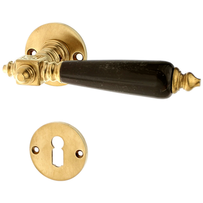 Zimmertürbeschlag aus Messing - Bauhaus Stil - klassische Form