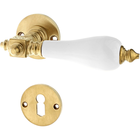 Messing Zimmertürbeschlag patiniert in matt gold - Bauhaus Stil