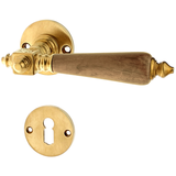 Bauhaus Stil Zimmertürbeschlag aus Messing - zeitloses Design - matt gold