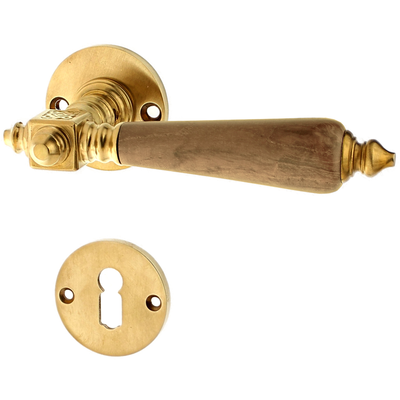 Bauhaus Stil Zimmertürbeschlag aus Messing - zeitloses Design - matt gold
