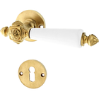 Türbeschlag matt gold aus Messing patiniert schlichtes Design