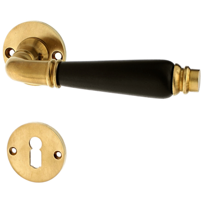 Messing Zimmertürbeschlag patiniert in matt gold