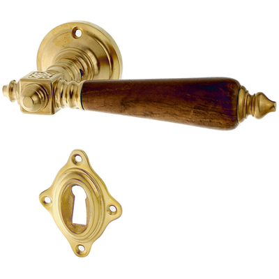 Türbeschlag matt gold aus Messing patiniert klassische Form