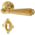 Zimmertürbeschlag patiniert aus Messing matt gold zeitloses Design