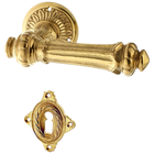 Zimmertürbeschlag aus Messing patiniert matt gold elegantes Design