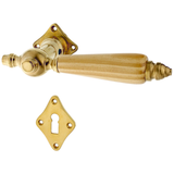 Zimmertürbeschlag aus Messing - Jugendstil - klassische Form | matt gold