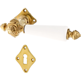 Türbeschlag aus Messing, Jugendstil - ergonomische Form | matt gold