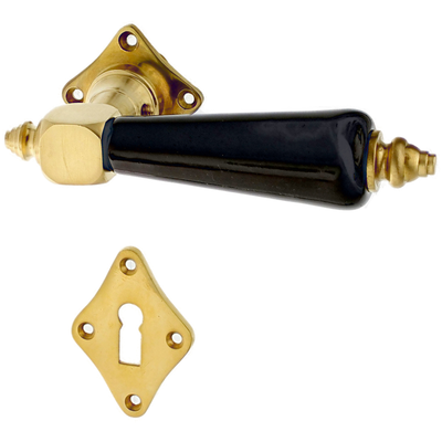 Zimmertürbeschlag Jugendstil patiniert elegantes Design mittelgroß,klein