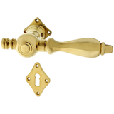 Zimmertürgarnitur Chienberg in Messing, patiniert