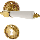 Gründerzeit Zimmertürbeschlag aus Messing - konische Form - matt gold