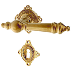 Türbeschlag aus Messing, Alpenländisch - ergonomische Form | matt gold