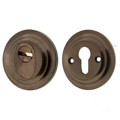 Messing dunkel patinierter Schutzbeschlag geometrische Form Modell A4242SET-ZA