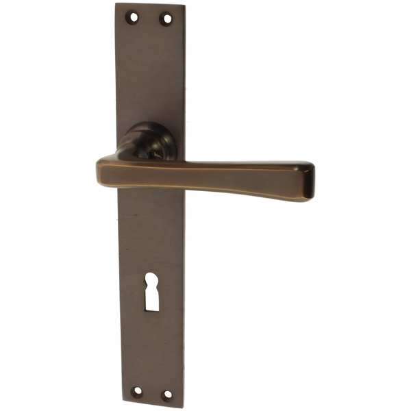 Drückergarnitur Jugendstil antik | Messing antik | BB Modell "Acklin A" | Ventano