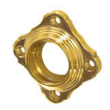 Drückerlochrosette Messing rustikale Form gold