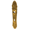 Langschild aus patiniertem Messing mit floralem Motiv, P1091BB78