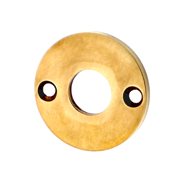 Türdrückerrosette matt gold aus Messing patiniert runde Form