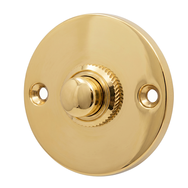 Jugendstil Klingel Messing poliert | Klingelplatte mit Klingelknopf| Antik Klingel B9231