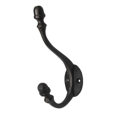Wandhaken vintage | Mantelhaken, Garderobenhaken, Kleiderhaken | Gusseisen schwarz | IRB7819 | Ventano