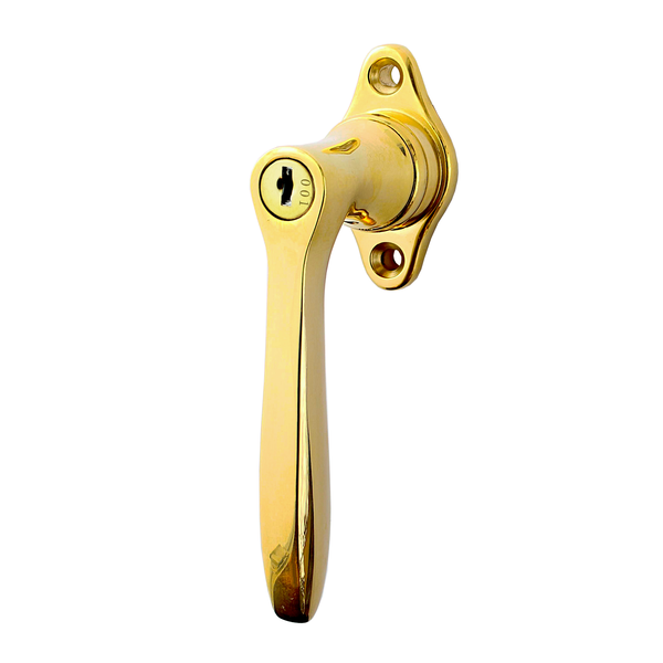 Messing Abschließbare Vollolive poliert in gold Jugendstil